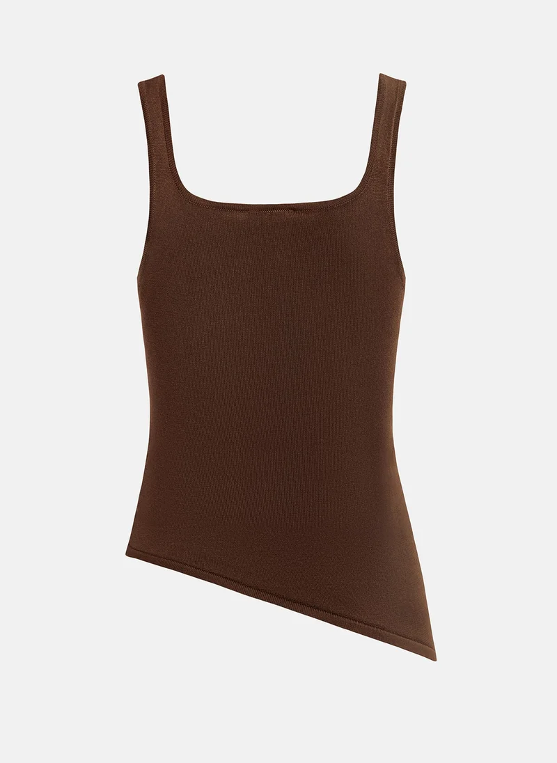 Lichi  Jersey top with asymmetrical edge for Women | Best Price UAE